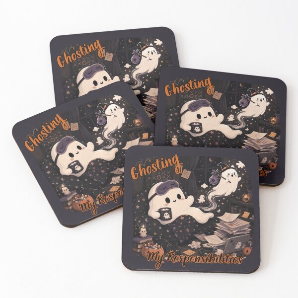 Item preview, Ghosting My Responsibilities Funny Cute Halloween Ghost designed and sold by NESTORY-Studio.