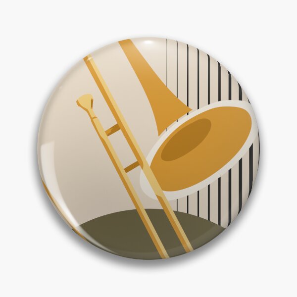Item preview, Minimalist Bauhaus Trombone Art | Mid-Century Modern Brass Instrument Print | Abstract Geometric Jazz Print | Music Studio Decor designed and sold by Studio pod Burom.