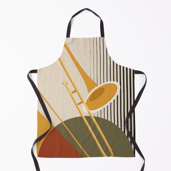 Item preview, Minimalist Bauhaus Trombone Art | Mid-Century Modern Brass Instrument Print | Abstract Geometric Jazz Print | Music Studio Decor designed and sold by Studio pod Burom.