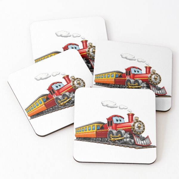Item preview, Old Time Red Locomotive Cartoon designed and sold by Scott Hayes.