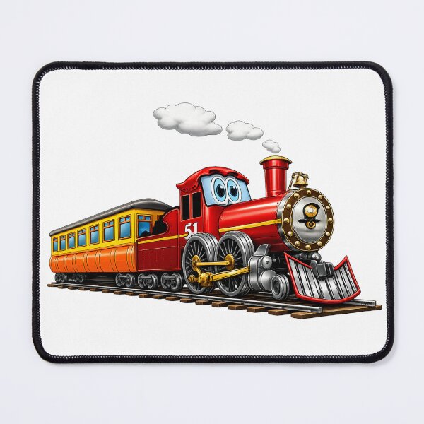 Item preview, Old Time Red Locomotive Cartoon designed and sold by Scott Hayes.