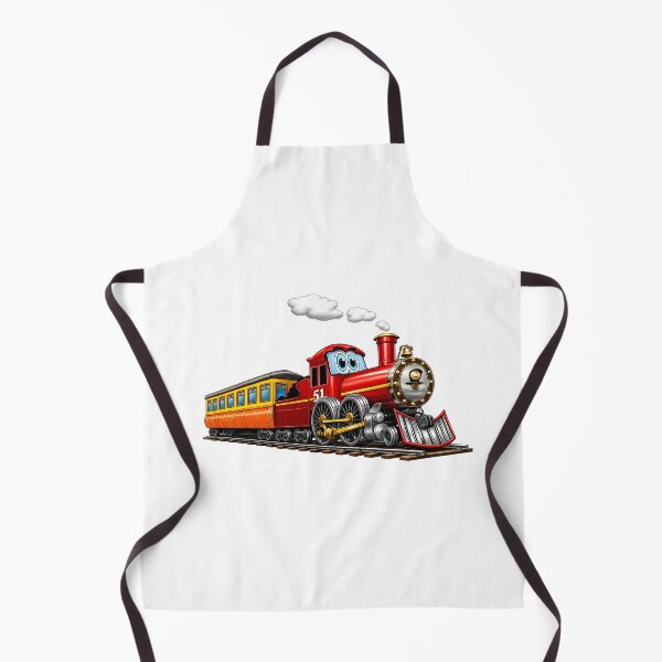Item preview, Old Time Red Locomotive Cartoon designed and sold by Scott Hayes.