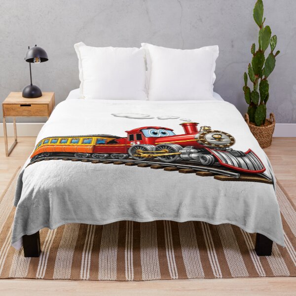 Item preview, Old Time Red Locomotive Cartoon designed and sold by Scott Hayes.