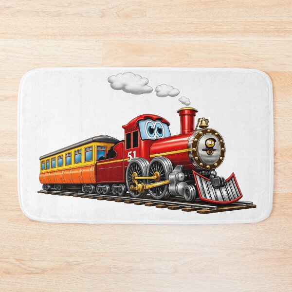 Item preview, Old Time Red Locomotive Cartoon designed and sold by Scott Hayes.