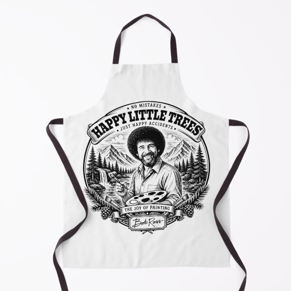Item preview, Happy Little Trees Vintage Bob Ross Engraving Nature Art designed and sold by karamram.