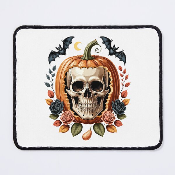 Item preview, Skull and Pumpkins with Bats designed and sold by jkrphoto.