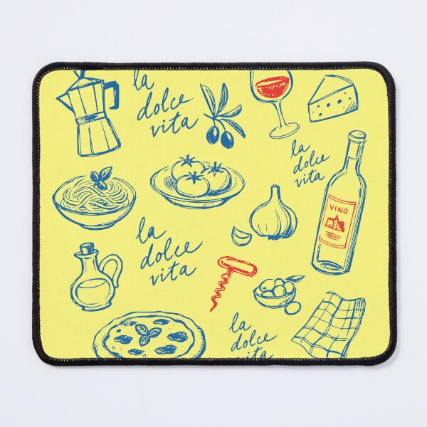 Item preview, La Dolce Vita Italian Food Sketch Pattern designed and sold by PrintandJoy.
