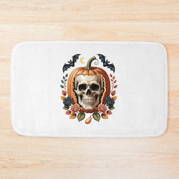 Item preview, Skull and Pumpkins with Bats designed and sold by jkrphoto.
