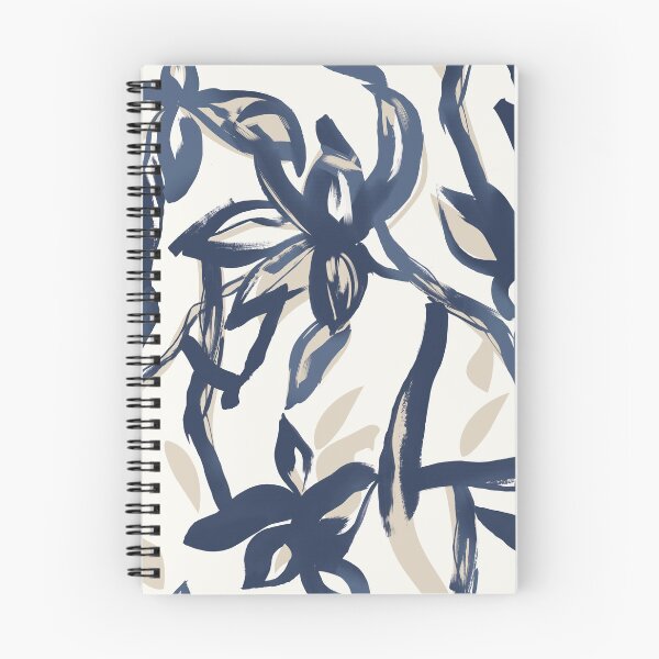 Item preview, Navy Blue Painterly Botanical Pattern designed and sold by Aniko Tulipan.