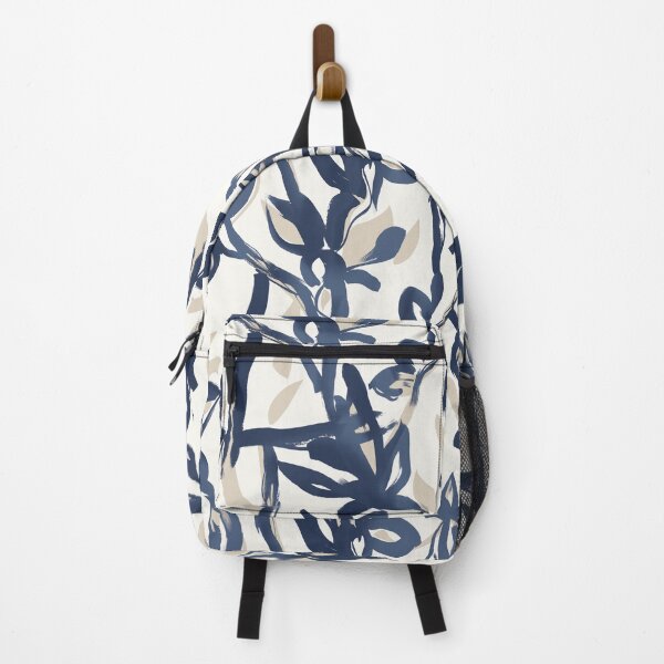 Item preview, Navy Blue Painterly Botanical Pattern designed and sold by Aniko Tulipan.