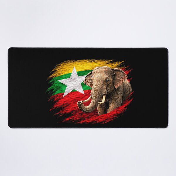 Item preview, Myanmar Elephant, Myanmar Flag designed and sold by Flag Outfit.