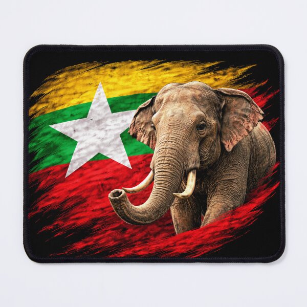 Item preview, Myanmar Elephant, Myanmar Flag designed and sold by Flag Outfit.