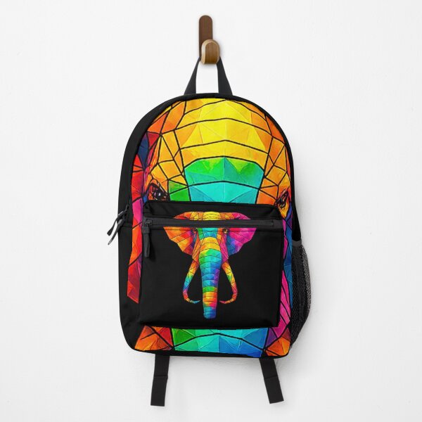 Item preview, Colorful Geometric Elephant | Low Poly Animal Art | Rainbow Polygonal Elephant | Modern Abstract Wildlife Design designed and sold by Geometric Art..