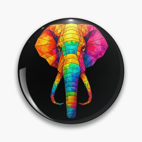 Item preview, Colorful Geometric Elephant | Low Poly Animal Art | Rainbow Polygonal Elephant | Modern Abstract Wildlife Design designed and sold by Geometric Art..