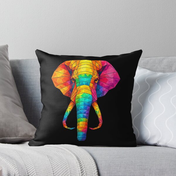 Item preview, Colorful Geometric Elephant | Low Poly Animal Art | Rainbow Polygonal Elephant | Modern Abstract Wildlife Design designed and sold by Geometric Art..