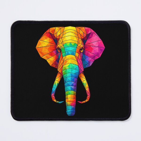 Item preview, Colorful Geometric Elephant | Low Poly Animal Art | Rainbow Polygonal Elephant | Modern Abstract Wildlife Design designed and sold by Geometric Art..