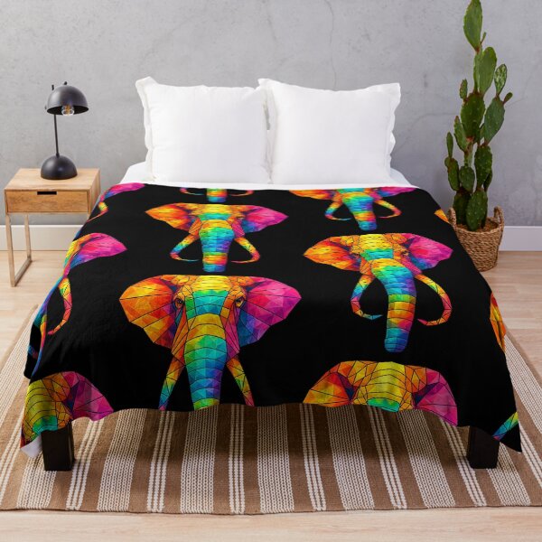 Item preview, Colorful Geometric Elephant | Low Poly Animal Art | Rainbow Polygonal Elephant | Modern Abstract Wildlife Design designed and sold by Geometric Art..