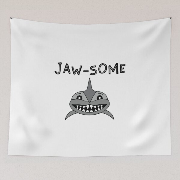Item preview, Jawsome Funny Shark Pun designed and sold by Sartoris Art.