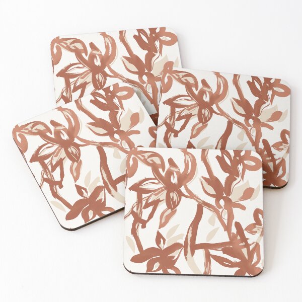 Item preview, Terracotta Painterly Botanical Pattern designed and sold by Aniko Tulipan.