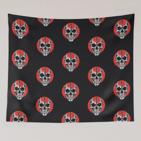 Item preview, Cracked Skull Red Moon Graphic Art designed and sold by ERODED SELF.
