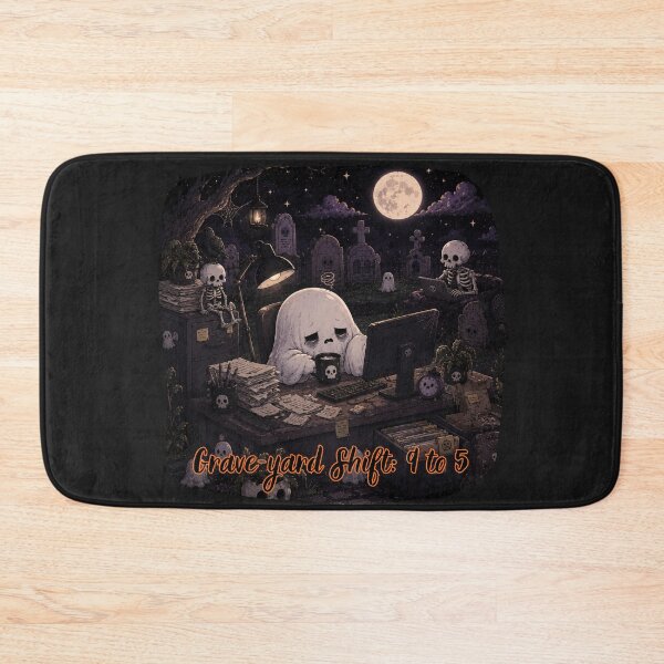 Item preview, Graveyard Shift 9 To 5 Funny Working Ghost designed and sold by NESTORY-Studio.