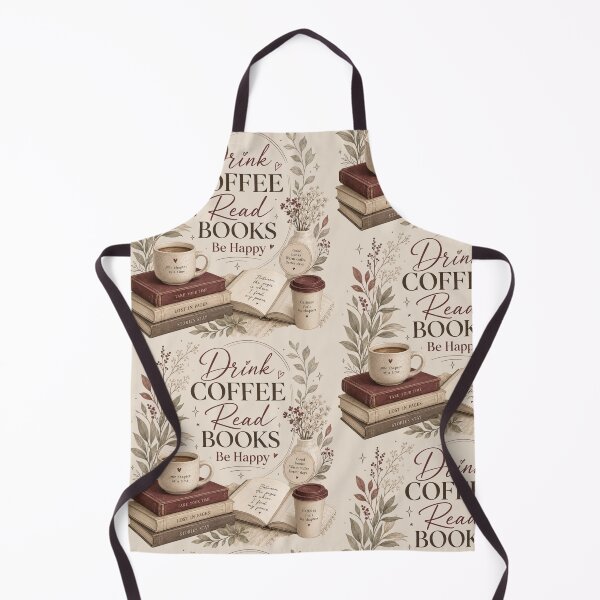 Item preview, Drink Coffee Read Books Be Happy | Cozy Book Lover Coffee Aesthetic Botanical Design designed and sold by MUSA'S.