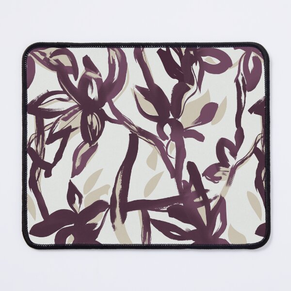 Item preview, Aubergine Painterly Botanical Pattern designed and sold by Aniko Tulipan.