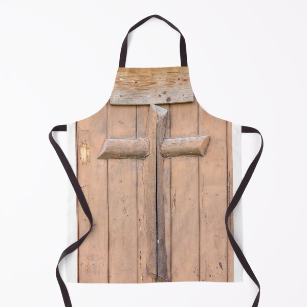 Item preview, Rustic Wooden Door With Handcrafted Cross-Like Latch, Weathered Plank Texture and Vintage Charm designed and sold by Nmallia.