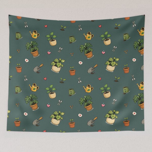 Item preview, Cute Houseplant Seamless Pattern for Plant Lovers 2 designed and sold by SimplePoDesign.