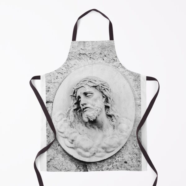 Item preview, Stone Relief Portrait Of Jesus With Crown Of Thorns Sculpted In Weathered Wall Plaque designed and sold by Nmallia.
