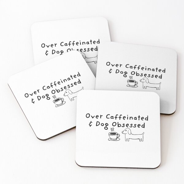 Item preview, Over caffeinated & dog obsessed designed and sold by aziza-doodles.