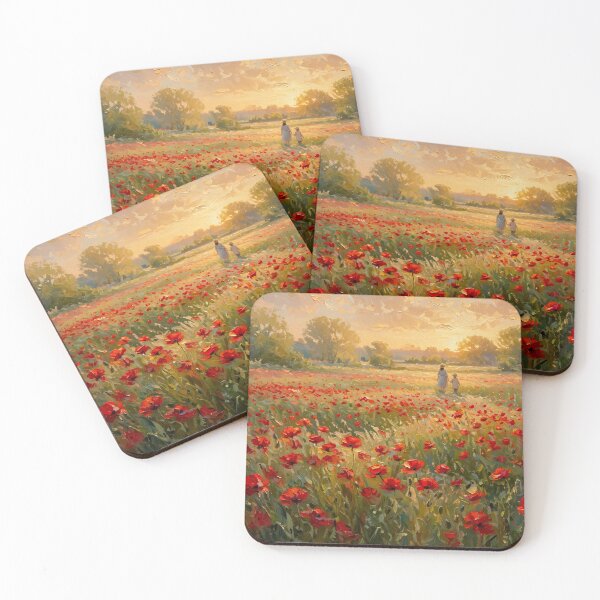 Item preview, Impressionist Poppy Wheat Field designed and sold by Late Theory.