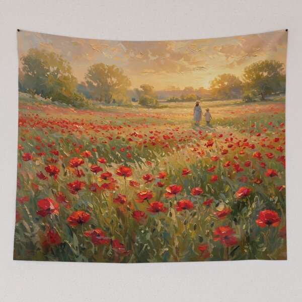 Item preview, Impressionist Poppy Wheat Field designed and sold by Late Theory.