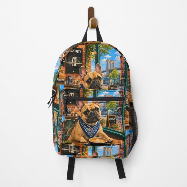 Item preview, French Bulldog in a Brooklyn cafe. designed and sold by Nomad-Paws.