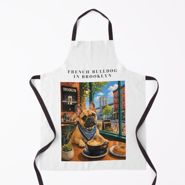 Item preview, French Bulldog in a Brooklyn cafe. designed and sold by Nomad-Paws.