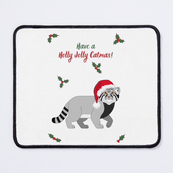 Item preview, Christmas Pallas's Cat (Manul) Holly Jolly Catmas designed and sold by MYCatStuff.