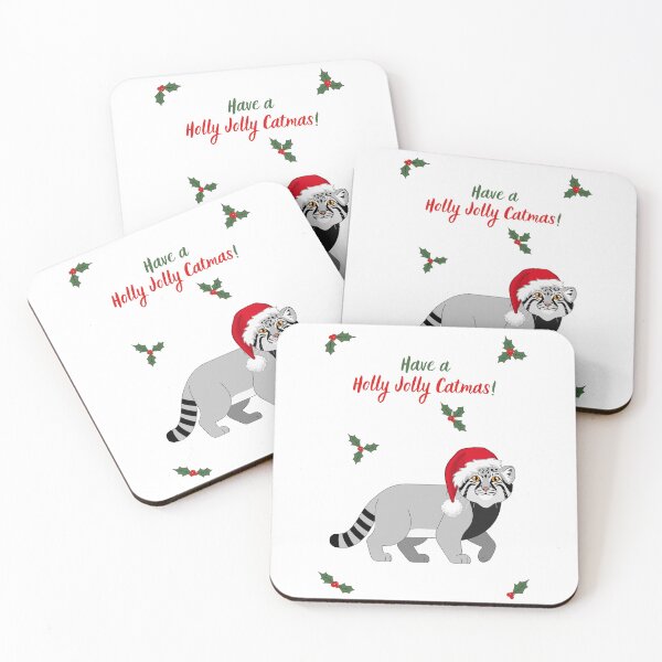 Item preview, Christmas Pallas's Cat (Manul) Holly Jolly Catmas designed and sold by MYCatStuff.