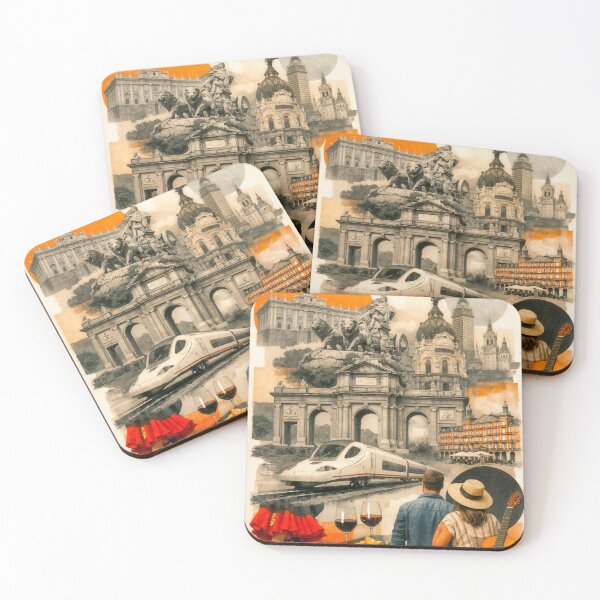 Item preview, Wall Art - Postcard - Madrid Cultural Collage designed and sold by ForeverPrintsOK.
