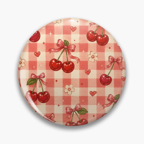 Item preview, Cherry Hearts | Cute Cherry Pattern | Coquette, Kawaii & Y2K Aesthetic designed and sold by Shruz.
