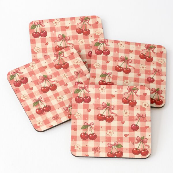 Item preview, Cherry Hearts | Cute Cherry Pattern | Coquette, Kawaii & Y2K Aesthetic designed and sold by Shruz.