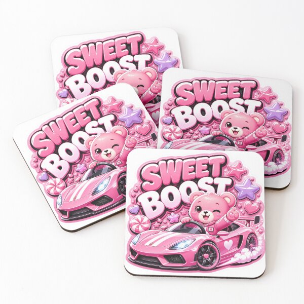 Item preview, Sweet Boost Kawaii Racing Sticker PNG | Cute Sports Car Mascot Graphic | Colorful Streetwear Vinyl Decal | Original Car Lover Gift designed and sold by Stylestickers55.
