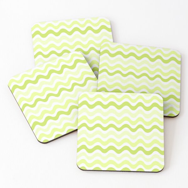 Item preview, 3d wave pattern - lemon green shade designed and sold by Pattern Petals.