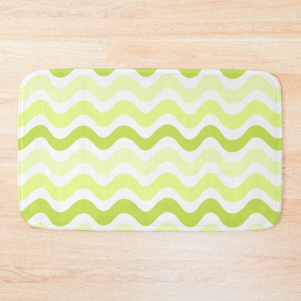 Item preview, 3d wave pattern - lemon green shade designed and sold by Pattern Petals.
