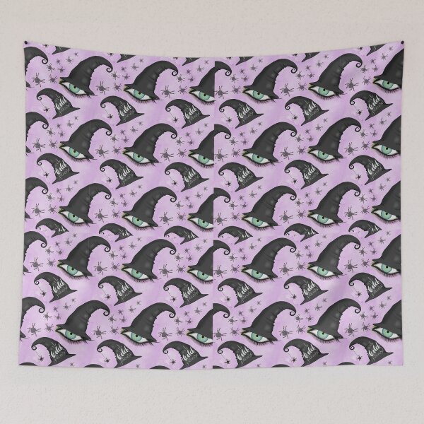 Item preview, Purple and Black Witches Hat Pattern designed and sold by MugsAndDuds.