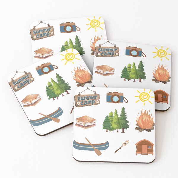 Item preview, Summer Camp Memories Scrapbooking Stickersheet designed and sold by BlesstB.