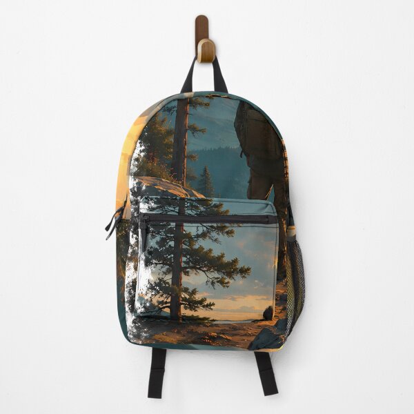Item preview, Mountain Hiking Adventure Sunset Landscape Art designed and sold by FutureGarb.