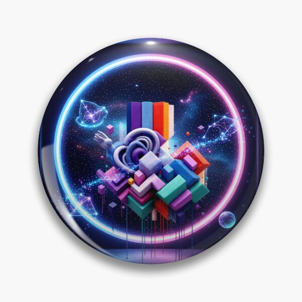 Item preview, cubic fusion C cosmic portal colorful geometric cubic abstract design designed and sold by SmashingDeals.