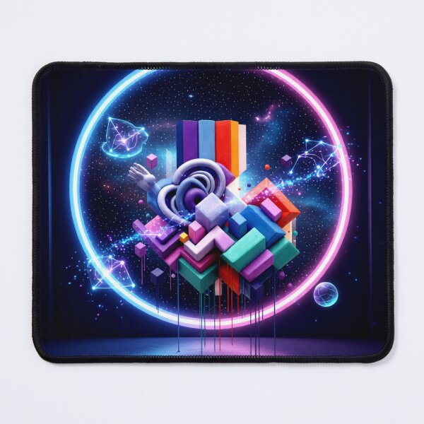 Item preview, cubic fusion C cosmic portal colorful geometric cubic abstract design designed and sold by SmashingDeals.