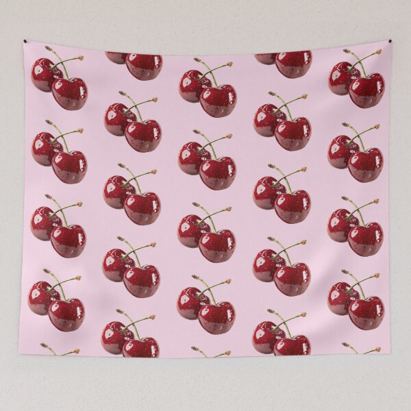 Item preview, Glossy Red Cherries With Water Drops designed and sold by jianina-alondra.