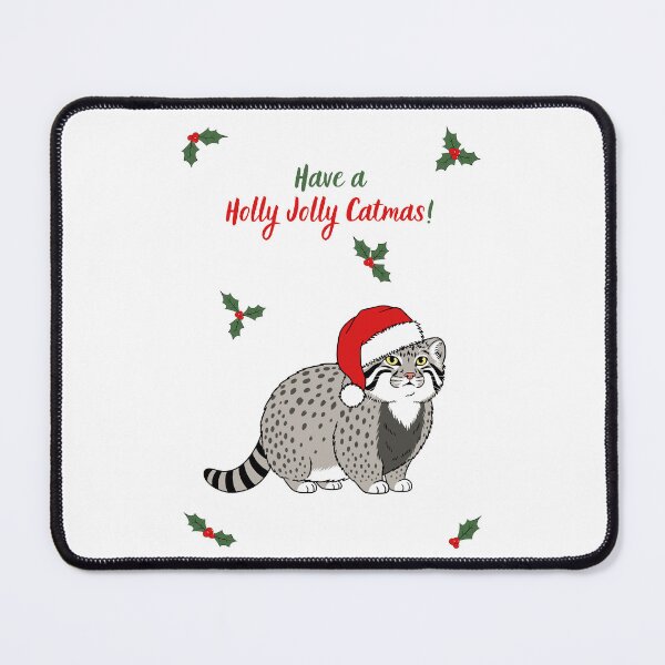 Item preview, Christmas Pallas's Cat (Manul) Holly Jolly Catmas designed and sold by MYCatStuff.